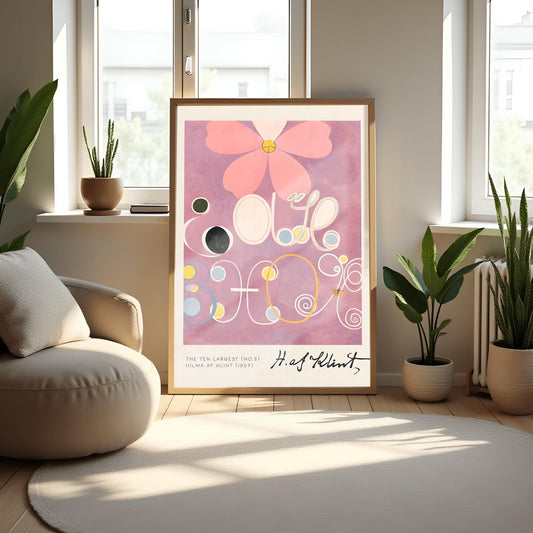 Hilma af Klint The Ten Largest No. 5, Abstract Flower Art Print, Spiritual Botanical Poster, Hilma af Klint Wall Art Modernist Gallery Decor