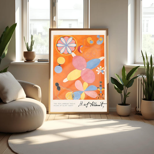 Hilma af Klint The Ten Largest No. 4, Abstract Flower Art Print, Spiritual Botanical Poster, Hilma af Klint Wall Art Modernist Gallery Decor