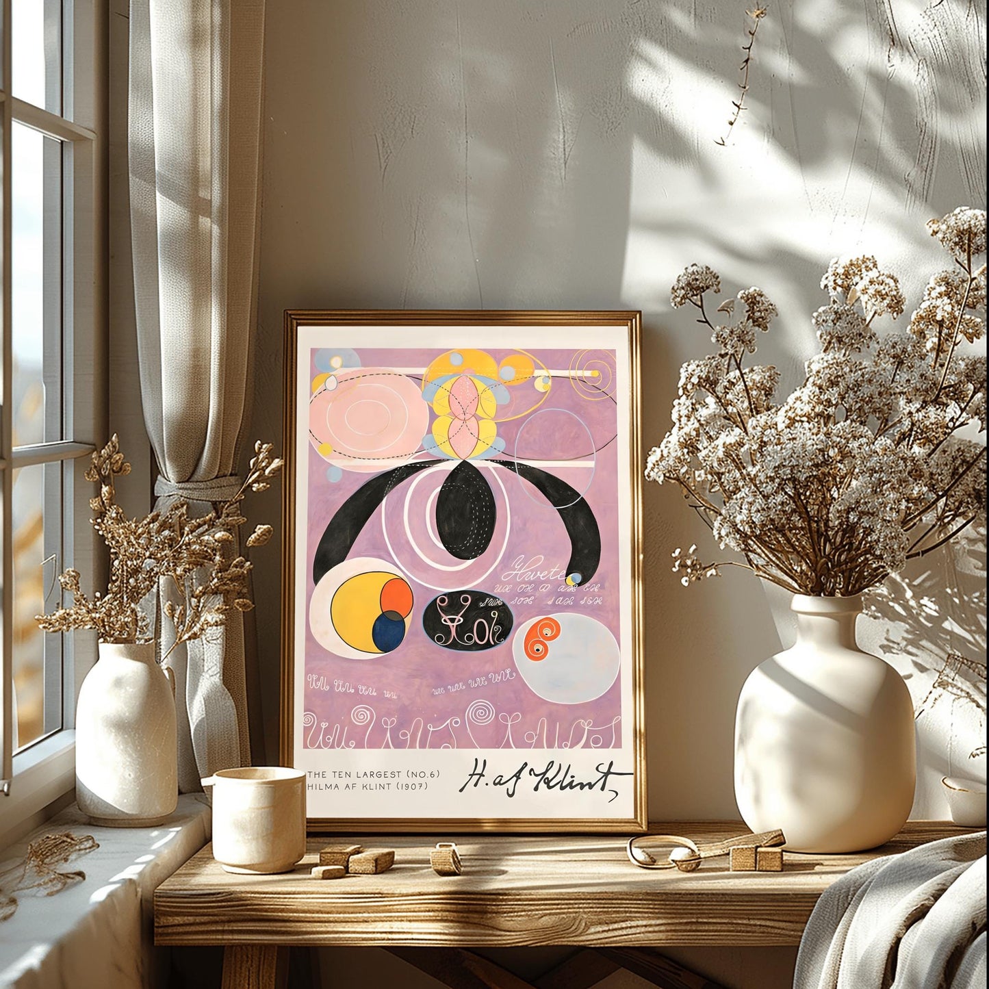 Hilma af Klint The Ten Largest No. 6, Abstract Flower Art Print, Spiritual Botanical Poster, Hilma af Klint Wall Art Modernist Gallery Decor